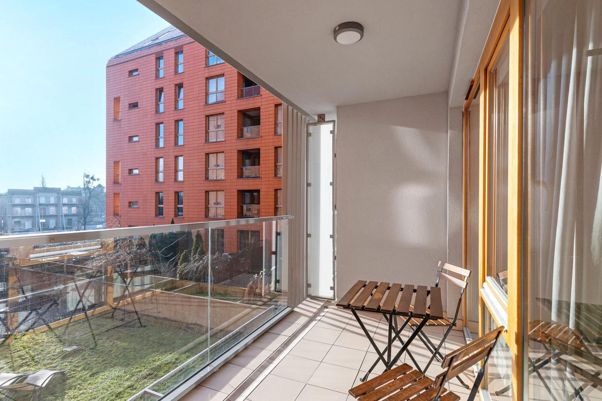 Aura - Riverside & Parking By Downtown Apartments Gdańsk Værelse billede