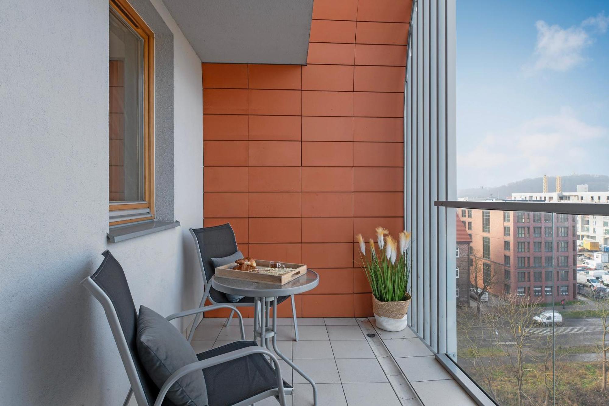 Aura - Riverside & Parking By Downtown Apartments Gdańsk Værelse billede